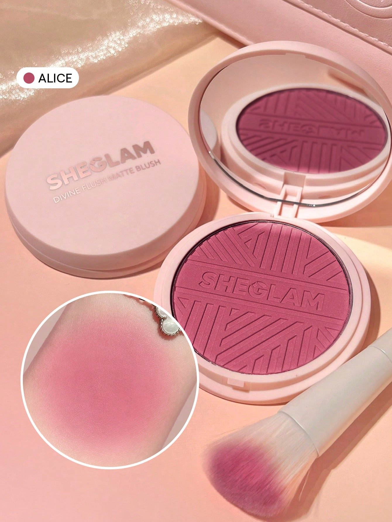 sheglam أحمر خدود مطفي divine flush insta flame blush powder ذو تصبغ عالي لا يتلاشى يدوم طويلاً متوهج وخفيف الوزن أحمر خدود للوجه مكياج لحفلات أحمر خدود حمره بلشر علامة تجارية جمال مكياج ميكب مستحضرات تجميل للنساء الفتيات مثالي لفصل الصيف الربيع مثالي ل 2