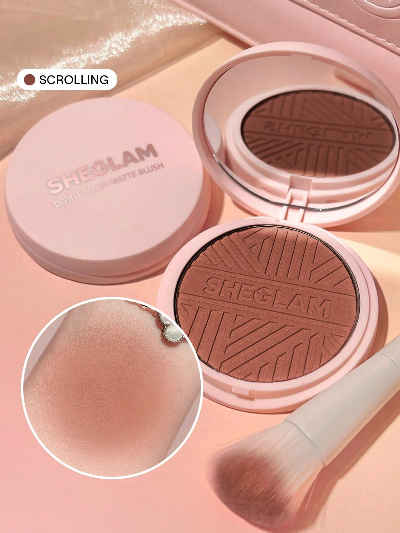 sheglam أحمر خدود مطفي divine flush insta flame blush powder ذو تصبغ عالي لا يتلاشى يدوم طويلاً متوهج وخفيف الوزن أحمر خدود للوجه مكياج لحفلات أحمر خدود حمره بلشر علامة تجارية جمال مكياج ميكب مستحضرات تجميل للنساء الفتيات مثالي لفصل الصيف الربيع مثالي ل 4