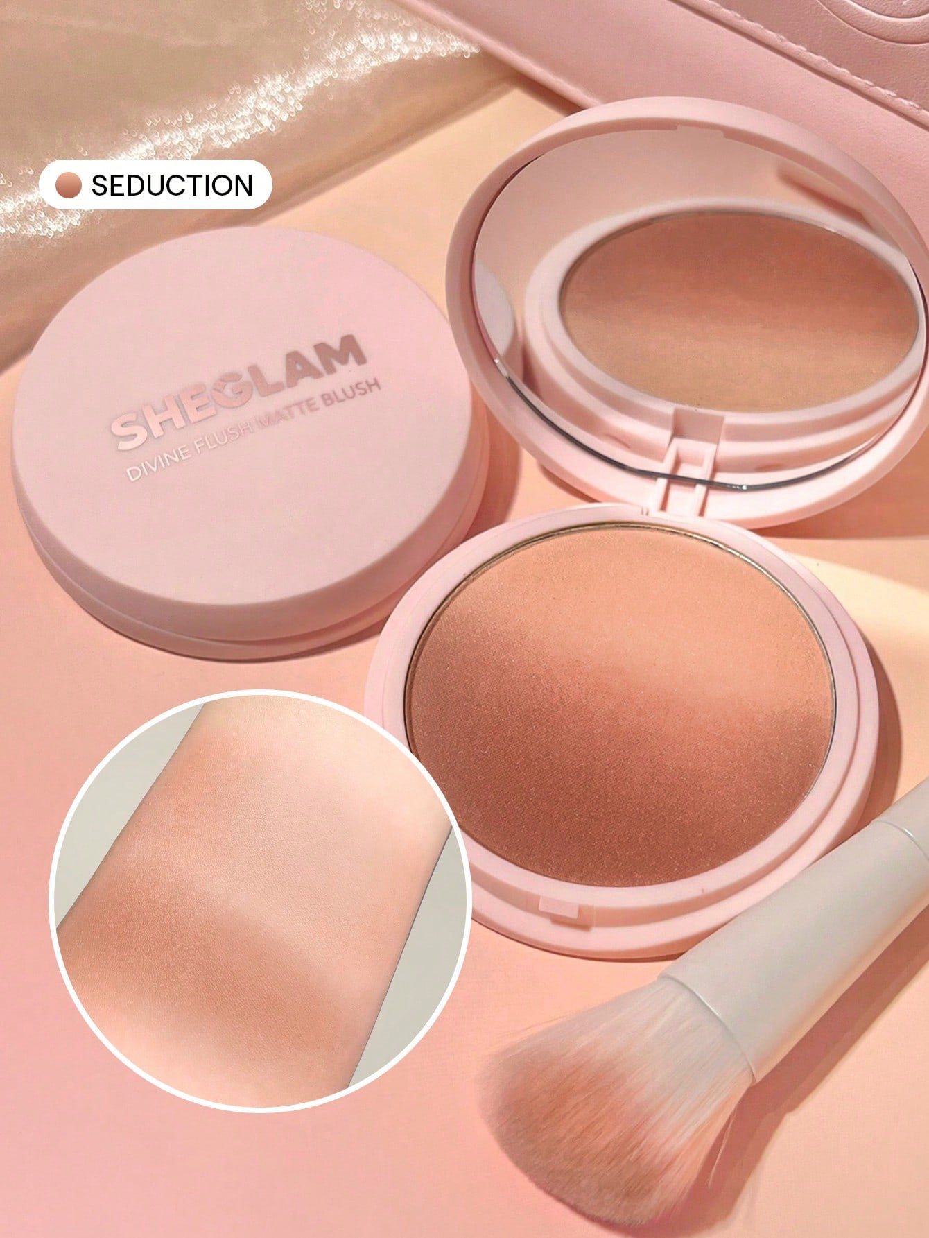 sheglam أحمر خدود مطفي divine flush insta flame blush powder ذو تصبغ عالي لا يتلاشى يدوم طويلاً متوهج وخفيف الوزن أحمر خدود للوجه مكياج لحفلات أحمر خدود حمره بلشر علامة تجارية جمال مكياج ميكب مستحضرات تجميل للنساء الفتيات مثالي لفصل الصيف الربيع مثالي ل 5