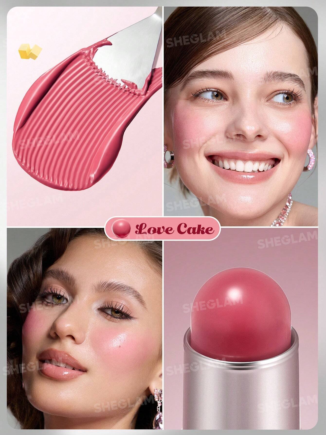 sheglam buttery bliss أحمر خدود عصا love cake حمره بلشر علامة تجارية جمال مكياج ميكب مستحضرات تجميل للنساء الفتيات مثالي لفصل الصيف الربيع مثالي ل y2k أزياء أنيقة عيد الأم هدية حفلة جاهز أفضل لون 10