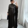 rafferiza فستان قسطل مفضف بياقة مرتفعة rafferiza فستان قسطل مفضف بياقة مرتفعة