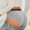 finetoo 4 قطع من السراويل الداخلية ذات الخصر العالي والحزام المتعدد الألوان، مجموعة ملابس داخلية أنيقة مخصرة للسيدات 4