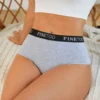 finetoo 4 قطع من السراويل الداخلية ذات الخصر العالي والحزام المتعدد الألوان، مجموعة ملابس داخلية أنيقة مخصرة للسيدات 5