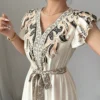 elenzga فستان مطبوع بطراز بوهيمي رومانسي للعطلات للنساء 9