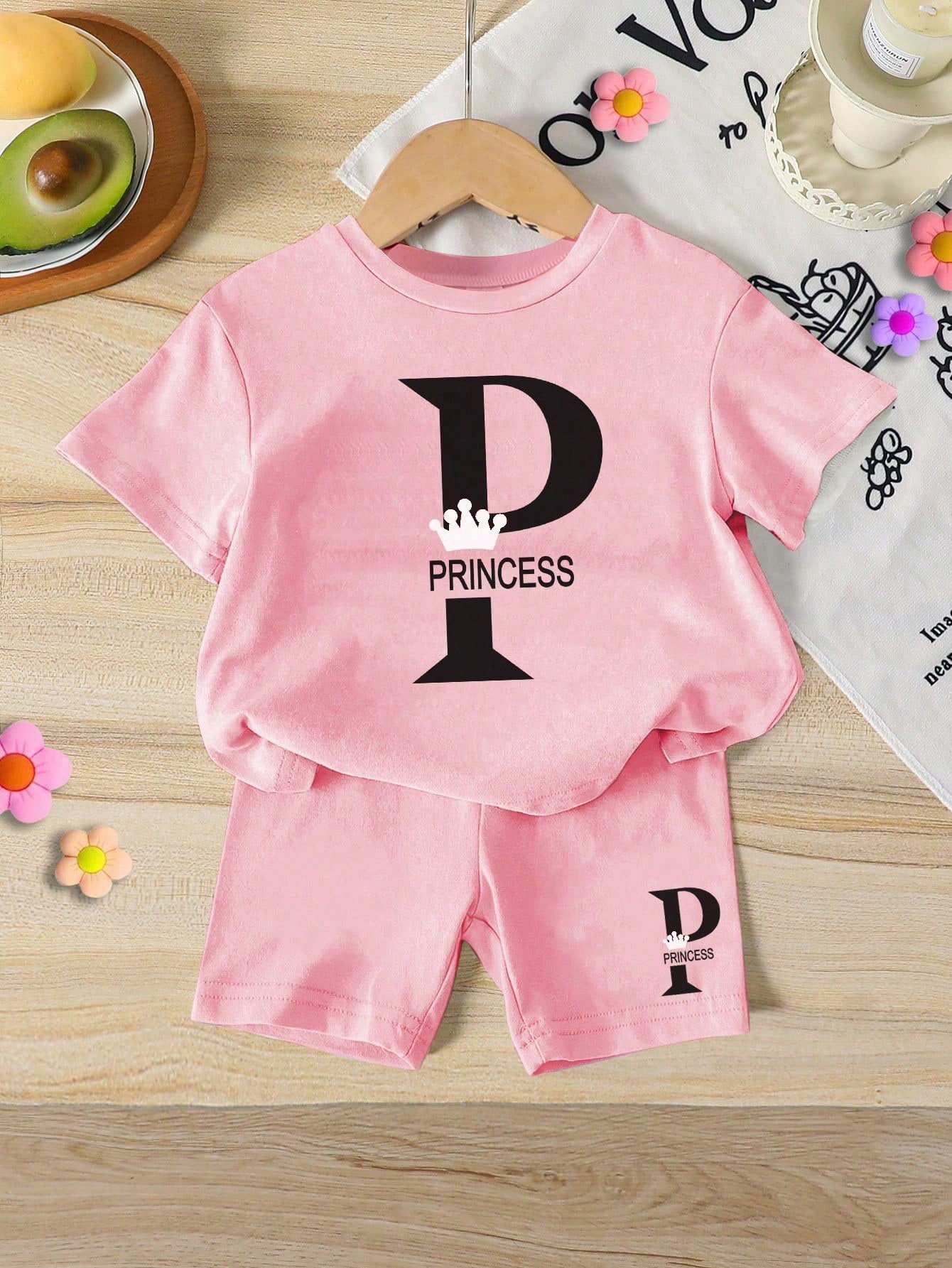 elladie kids مجموعة قميص كم قصير وشورت للبنات الرضع بطبعات صدفة وجنجل البحر وفيونكة، أسلوب عطلة عفوي بسيط، مناسبة للعطلات والأنشطة الخارجية، صيفي 9