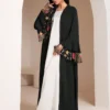 al najma عباية نسائية لون سادة أكمام طويلة، تصميم أنيق مناسب للصيف، رداء محتشم 3