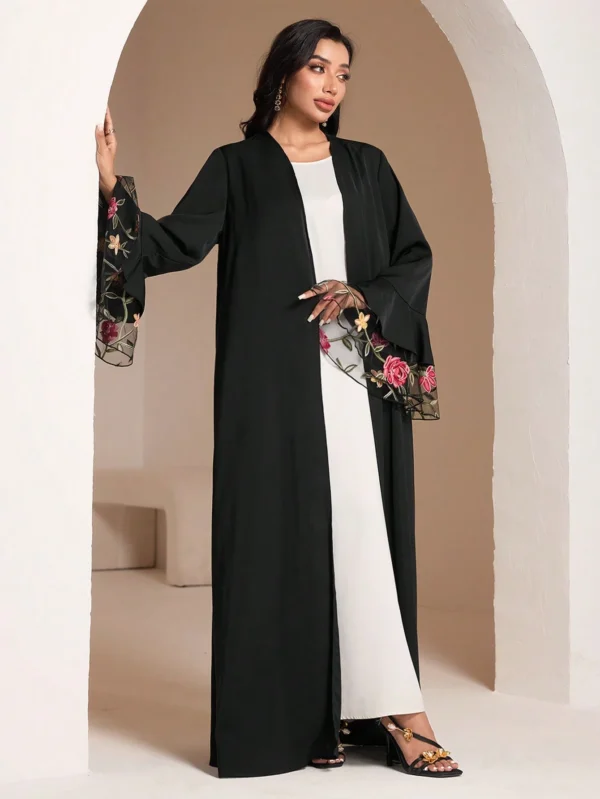 al najma عباية نسائية لون سادة أكمام طويلة، تصميم أنيق مناسب للصيف، رداء محتشم 5