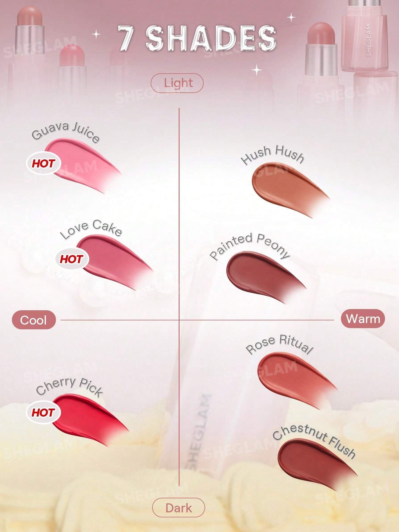 sheglam buttery bliss أحمر خدود عصا love cake حمره بلشر علامة تجارية جمال مكياج ميكب مستحضرات تجميل للنساء الفتيات مثالي لفصل الصيف الربيع مثالي ل y2k أزياء أنيقة عيد الأم هدية حفلة جاهز أفضل لون 11