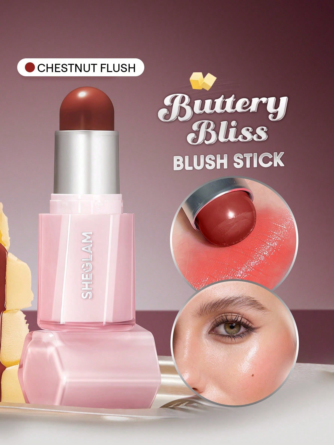 sheglam buttery bliss أحمر خدود عصا love cake حمره بلشر علامة تجارية جمال مكياج ميكب مستحضرات تجميل للنساء الفتيات مثالي لفصل الصيف الربيع مثالي ل y2k أزياء أنيقة عيد الأم هدية حفلة جاهز أفضل لون 7