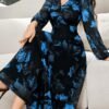 modelyn فستان نسائي أنيق مطبوع بنقشة زهرية كاملة للموسم الخريفي modelyn فستان نسائي أنيق مطبوع بنقشة زهرية كاملة للموسم الخريفي