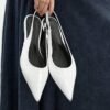 cuccoo bizchic أحذية نسائية بسيطة ذات لون أحادي بأصبع قدم مدبب، أحذية مسطحة أساسية للتنقل اليومي بلون قهوة بدون ظهر، مناسبة للاستخدام في مكان العمل 5