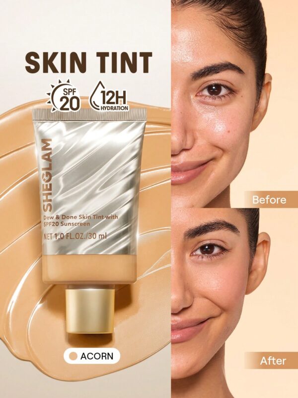 sheglam dew & done ملون خفيف للبشرة مع spf20 porcelain علامة تجارية جمال مكياج ميكب مستحضرات تجميل للنساء الفتيات مثالي لفصل الصيف الربيع مثالي ل y2k أزياء أنيقة عيد الأم هدية حفلة جاهز أفضل لون 8