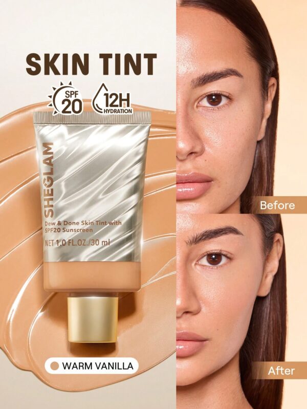 sheglam dew & done ملون خفيف للبشرة مع spf20 porcelain علامة تجارية جمال مكياج ميكب مستحضرات تجميل للنساء الفتيات مثالي لفصل الصيف الربيع مثالي ل y2k أزياء أنيقة عيد الأم هدية حفلة جاهز أفضل لون 9