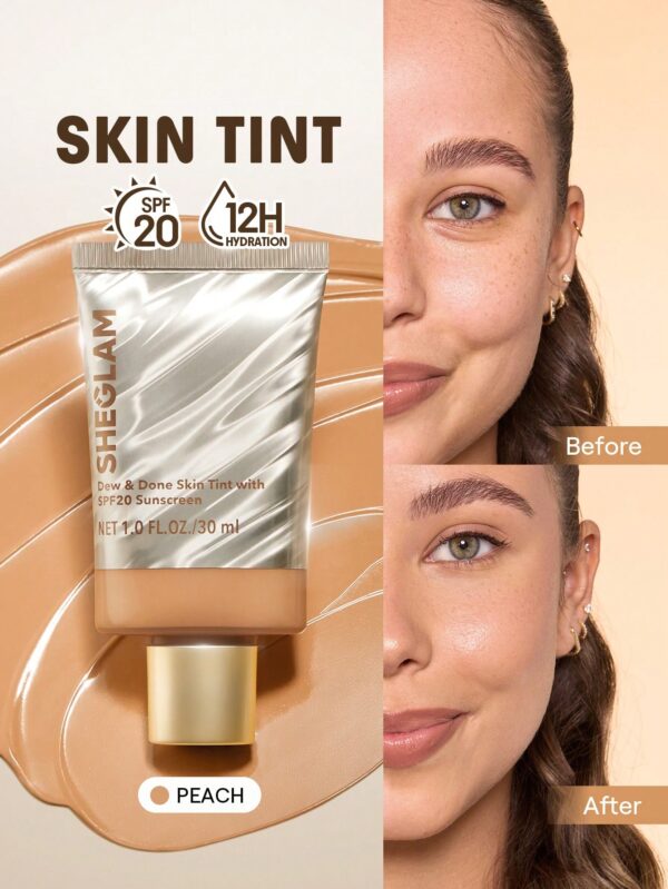 sheglam dew & done ملون خفيف للبشرة مع spf20 porcelain علامة تجارية جمال مكياج ميكب مستحضرات تجميل للنساء الفتيات مثالي لفصل الصيف الربيع مثالي ل y2k أزياء أنيقة عيد الأم هدية حفلة جاهز أفضل لون 11