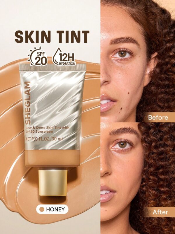 sheglam dew & done ملون خفيف للبشرة مع spf20 porcelain علامة تجارية جمال مكياج ميكب مستحضرات تجميل للنساء الفتيات مثالي لفصل الصيف الربيع مثالي ل y2k أزياء أنيقة عيد الأم هدية حفلة جاهز أفضل لون 12