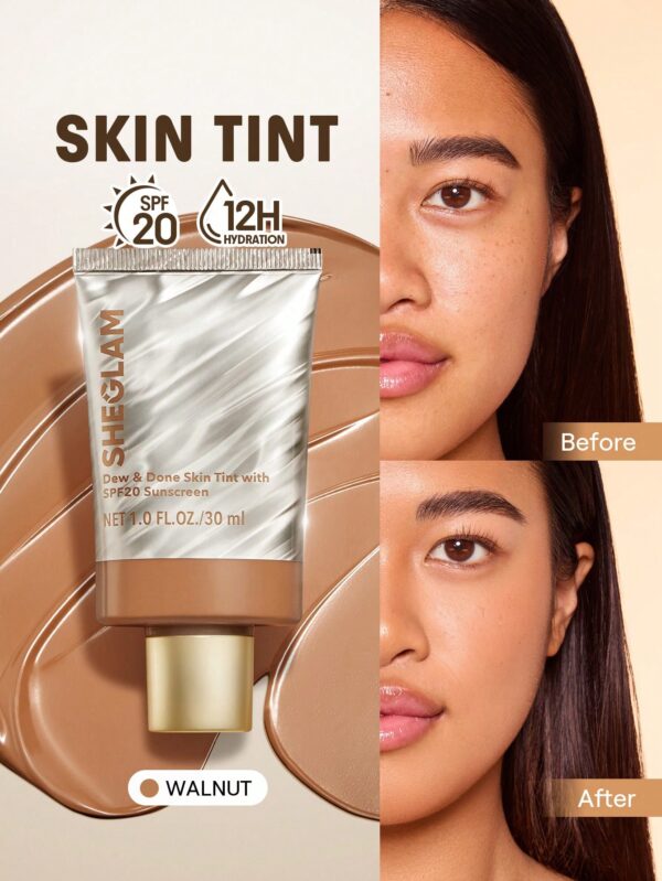 sheglam dew & done ملون خفيف للبشرة مع spf20 porcelain علامة تجارية جمال مكياج ميكب مستحضرات تجميل للنساء الفتيات مثالي لفصل الصيف الربيع مثالي ل y2k أزياء أنيقة عيد الأم هدية حفلة جاهز أفضل لون 18