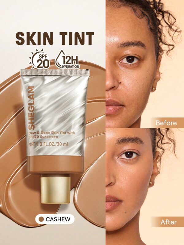 sheglam dew & done ملون خفيف للبشرة مع spf20 porcelain علامة تجارية جمال مكياج ميكب مستحضرات تجميل للنساء الفتيات مثالي لفصل الصيف الربيع مثالي ل y2k أزياء أنيقة عيد الأم هدية حفلة جاهز أفضل لون 20