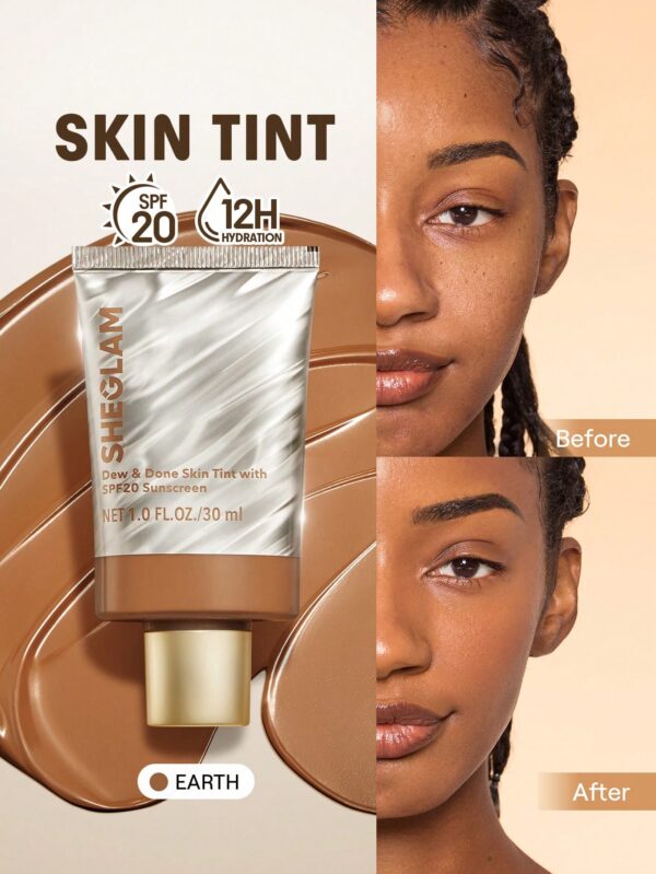 sheglam dew & done ملون خفيف للبشرة مع spf20 porcelain علامة تجارية جمال مكياج ميكب مستحضرات تجميل للنساء الفتيات مثالي لفصل الصيف الربيع مثالي ل y2k أزياء أنيقة عيد الأم هدية حفلة جاهز أفضل لون 24