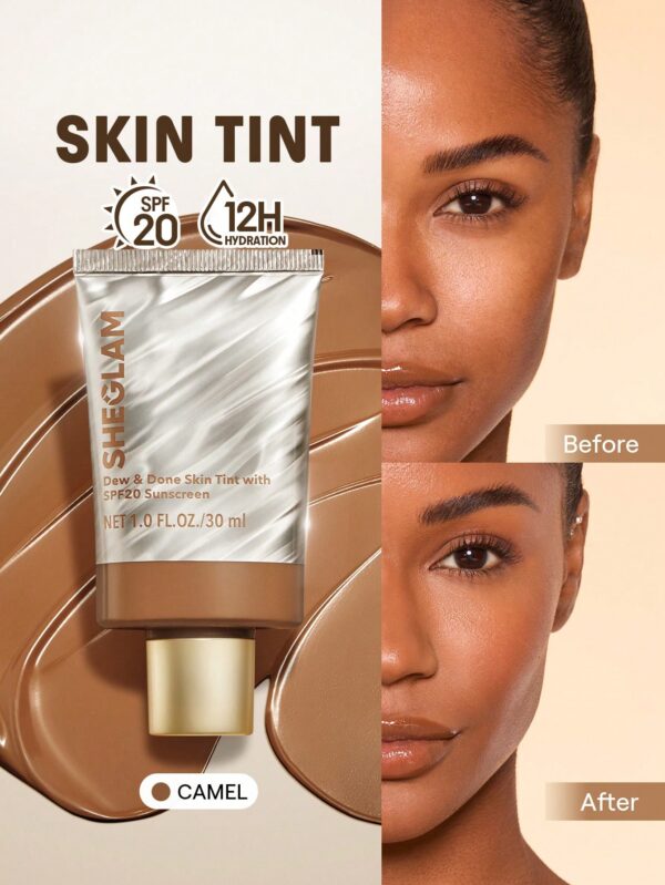 sheglam dew & done ملون خفيف للبشرة مع spf20 porcelain علامة تجارية جمال مكياج ميكب مستحضرات تجميل للنساء الفتيات مثالي لفصل الصيف الربيع مثالي ل y2k أزياء أنيقة عيد الأم هدية حفلة جاهز أفضل لون 25