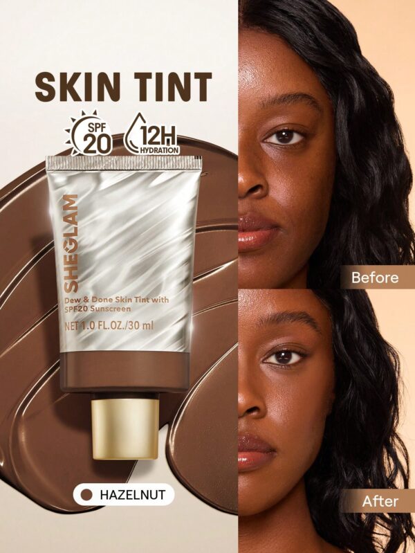 sheglam dew & done ملون خفيف للبشرة مع spf20 porcelain علامة تجارية جمال مكياج ميكب مستحضرات تجميل للنساء الفتيات مثالي لفصل الصيف الربيع مثالي ل y2k أزياء أنيقة عيد الأم هدية حفلة جاهز أفضل لون 30
