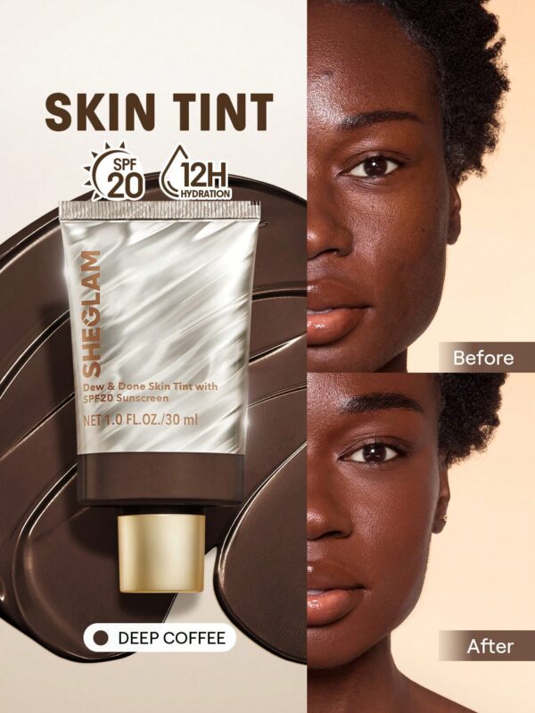 sheglam dew & done ملون خفيف للبشرة مع spf20 porcelain علامة تجارية جمال مكياج ميكب مستحضرات تجميل للنساء الفتيات مثالي لفصل الصيف الربيع مثالي ل y2k أزياء أنيقة عيد الأم هدية حفلة جاهز أفضل لون 34