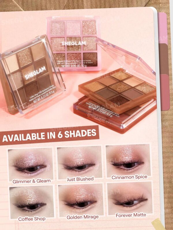 sheglam cinnamon spice باليت ظلال عيون 9 ألوان علامة تجارية جمال مكياج ميكب مستحضرات تجميل للنساء الفتيات مثالي لفصل الصيف الربيع مثالي ل y2k أزياء أنيقة عيد الأم هدية حفلة جاهز أفضل لون 11