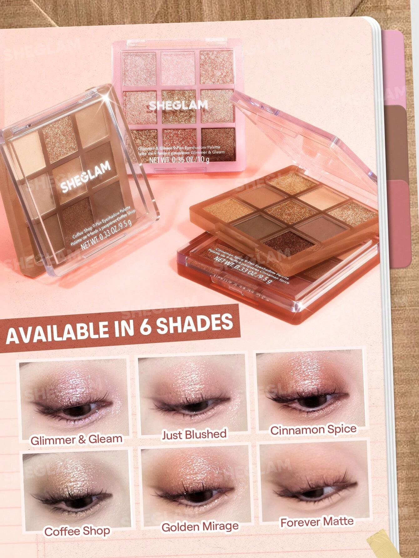 sheglam cinnamon spice باليت ظلال عيون 9 ألوان علامة تجارية جمال مكياج ميكب مستحضرات تجميل للنساء الفتيات مثالي لفصل الصيف الربيع مثالي ل y2k أزياء أنيقة عيد الأم هدية حفلة جاهز أفضل لون 11