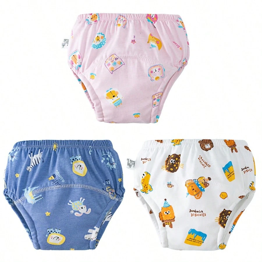 5 قطع من سراويل التدريب للأطفال حفاضات قماشية قابلة للغسيل ، نسيج ناعم ، خصر مطاطي ، لتدريب الأطفال على التبول والنظافة الصحية للمراهقين ، سراويل تدريب التبول | تصميم بسيط للحفاضات | ملابس مراهقين وظيفية هدية عيد ميلاد مثالية للطفل 18
