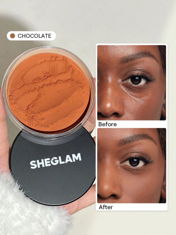 sheglam بودرة تثبيت مخبوزة متوهجة بودرة تثبيت سائبة للتحكم في الزيوت من كابتشينو، شفافة، خالية من المسام، خالية من العيوب، تنعم الخطوط الدقيقة، بودرة متوهجة، بودرةوينتر بودره علامة تجارية جمال مكياج ميكب مستحضرات تجميل للنساء الفتيات مثالي لفصل الصيف الرب 5