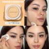 sheglam بودرة أساس skin focus عالية التغطية بورسلين 36 لونًا للتحكم في الزيوت وخالية من العيوب وتغطية كاملة وخفيفة الوزن وبودرة مضغوطة ناعمة غير لامعة وأكثر نعومة ومكياج للوجه تخفيضات هدية عيد الميلاد كريم أساس علامة تجارية جمال مكياج ميكب مستحضرات تجميل 1