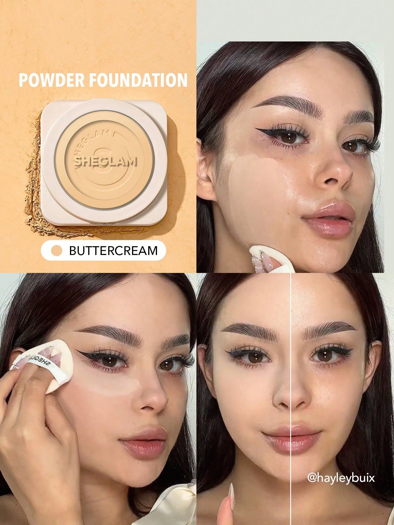 sheglam بودرة أساس skin focus عالية التغطية بورسلين 36 لونًا للتحكم في الزيوت وخالية من العيوب وتغطية كاملة وخفيفة الوزن وبودرة مضغوطة ناعمة غير لامعة وأكثر نعومة ومكياج للوجه تخفيضات هدية عيد الميلاد كريم أساس علامة تجارية جمال مكياج ميكب مستحضرات تجميل 1