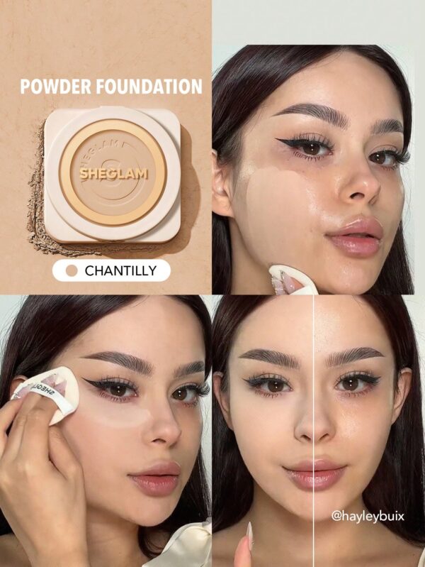 sheglam بودرة أساس skin focus عالية التغطية بورسلين 36 لونًا للتحكم في الزيوت وخالية من العيوب وتغطية كاملة وخفيفة الوزن وبودرة مضغوطة ناعمة غير لامعة وأكثر نعومة ومكياج للوجه تخفيضات هدية عيد الميلاد كريم أساس علامة تجارية جمال مكياج ميكب مستحضرات تجميل 4