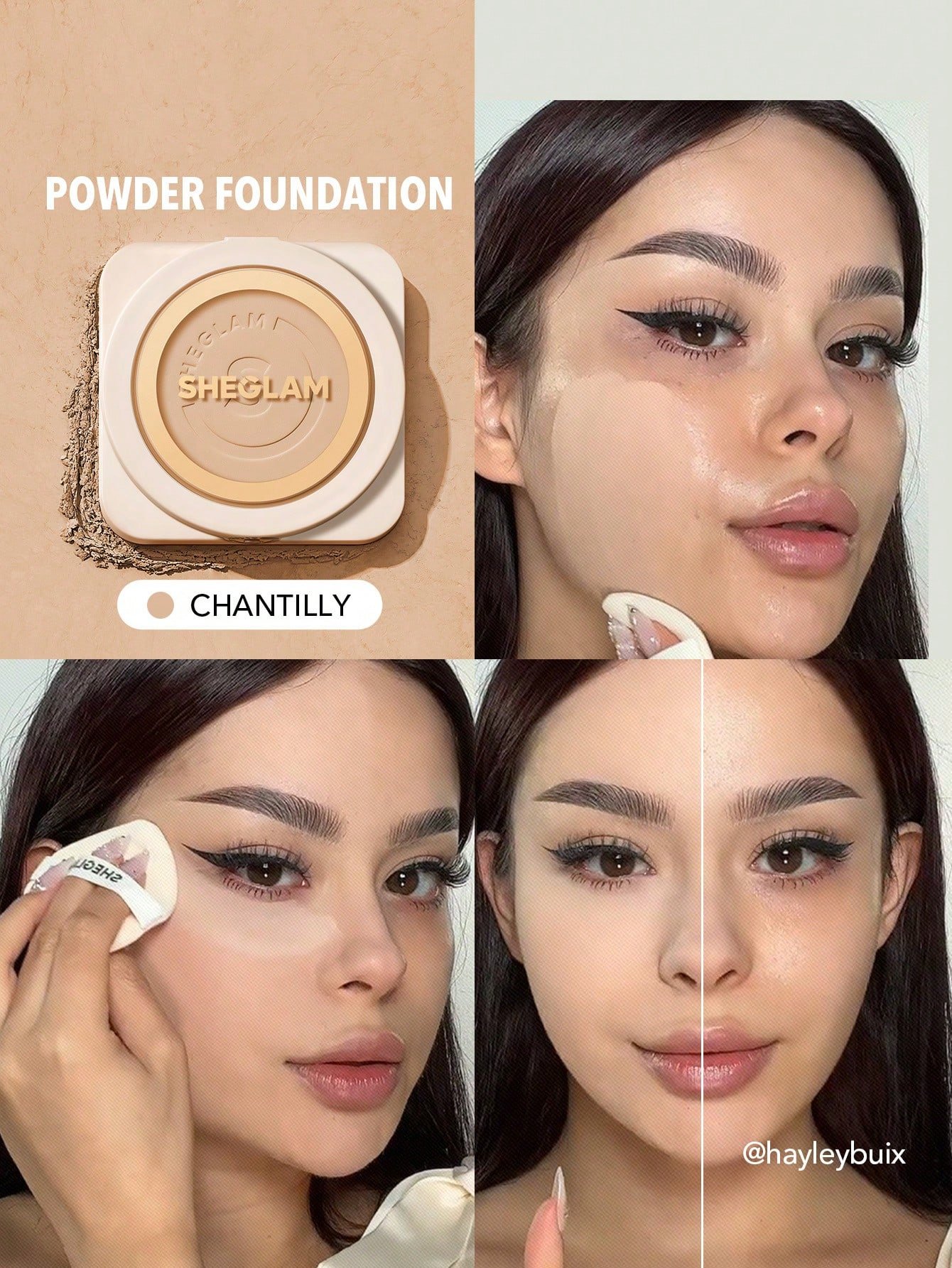 sheglam بودرة أساس skin focus عالية التغطية بورسلين 36 لونًا للتحكم في الزيوت وخالية من العيوب وتغطية كاملة وخفيفة الوزن وبودرة مضغوطة ناعمة غير لامعة وأكثر نعومة ومكياج للوجه تخفيضات هدية عيد الميلاد كريم أساس علامة تجارية جمال مكياج ميكب مستحضرات تجميل 4