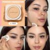 sheglam بودرة أساس skin focus عالية التغطية بورسلين 36 لونًا للتحكم في الزيوت وخالية من العيوب وتغطية كاملة وخفيفة الوزن وبودرة مضغوطة ناعمة غير لامعة وأكثر نعومة ومكياج للوجه تخفيضات هدية عيد الميلاد كريم أساس علامة تجارية جمال مكياج ميكب مستحضرات تجميل 3