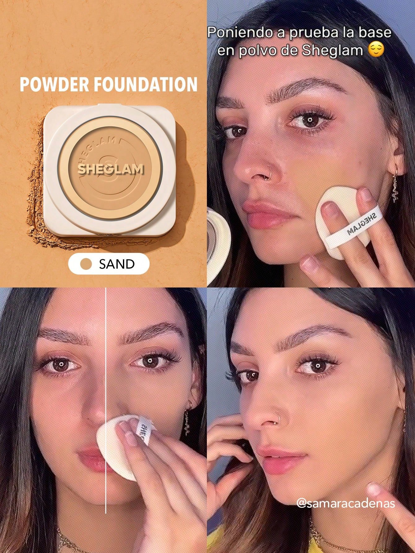 sheglam بودرة أساس skin focus عالية التغطية بورسلين 36 لونًا للتحكم في الزيوت وخالية من العيوب وتغطية كاملة وخفيفة الوزن وبودرة مضغوطة ناعمة غير لامعة وأكثر نعومة ومكياج للوجه تخفيضات هدية عيد الميلاد كريم أساس علامة تجارية جمال مكياج ميكب مستحضرات تجميل 10