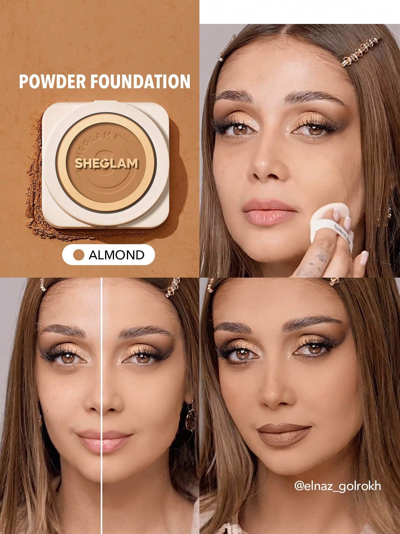 sheglam بودرة أساس skin focus عالية التغطية بورسلين 36 لونًا للتحكم في الزيوت وخالية من العيوب وتغطية كاملة وخفيفة الوزن وبودرة مضغوطة ناعمة غير لامعة وأكثر نعومة ومكياج للوجه تخفيضات هدية عيد الميلاد كريم أساس علامة تجارية جمال مكياج ميكب مستحضرات تجميل 16