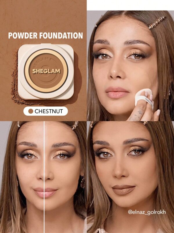 sheglam بودرة أساس skin focus عالية التغطية بورسلين 36 لونًا للتحكم في الزيوت وخالية من العيوب وتغطية كاملة وخفيفة الوزن وبودرة مضغوطة ناعمة غير لامعة وأكثر نعومة ومكياج للوجه تخفيضات هدية عيد الميلاد كريم أساس علامة تجارية جمال مكياج ميكب مستحضرات تجميل 19