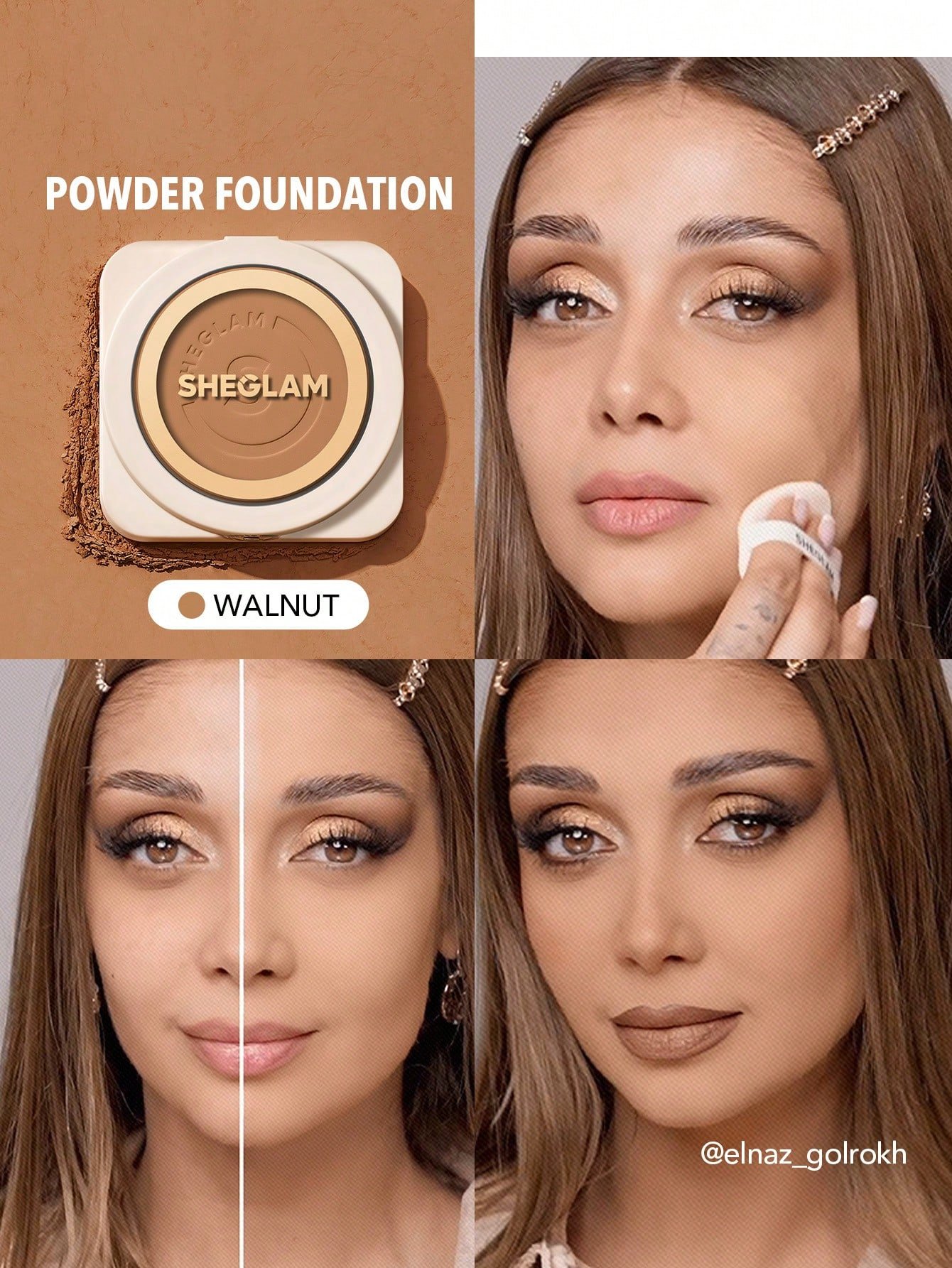 sheglam بودرة أساس skin focus عالية التغطية بورسلين 36 لونًا للتحكم في الزيوت وخالية من العيوب وتغطية كاملة وخفيفة الوزن وبودرة مضغوطة ناعمة غير لامعة وأكثر نعومة ومكياج للوجه تخفيضات هدية عيد الميلاد كريم أساس علامة تجارية جمال مكياج ميكب مستحضرات تجميل 18