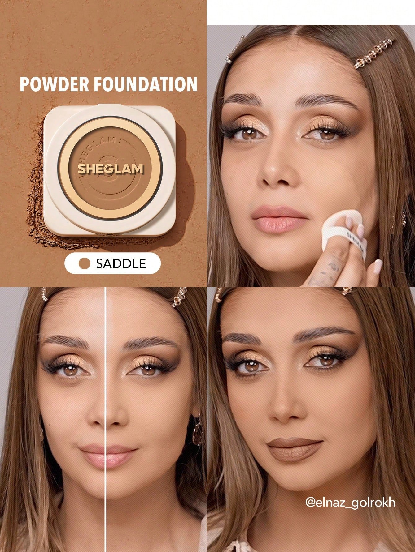 sheglam بودرة أساس skin focus عالية التغطية بورسلين 36 لونًا للتحكم في الزيوت وخالية من العيوب وتغطية كاملة وخفيفة الوزن وبودرة مضغوطة ناعمة غير لامعة وأكثر نعومة ومكياج للوجه تخفيضات هدية عيد الميلاد كريم أساس علامة تجارية جمال مكياج ميكب مستحضرات تجميل 17