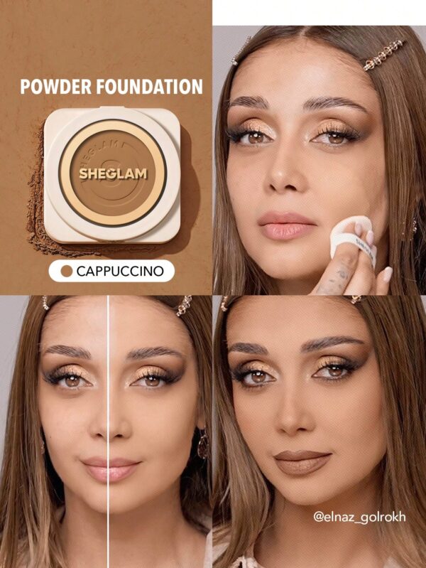 sheglam بودرة أساس skin focus عالية التغطية بورسلين 36 لونًا للتحكم في الزيوت وخالية من العيوب وتغطية كاملة وخفيفة الوزن وبودرة مضغوطة ناعمة غير لامعة وأكثر نعومة ومكياج للوجه تخفيضات هدية عيد الميلاد كريم أساس علامة تجارية جمال مكياج ميكب مستحضرات تجميل 21