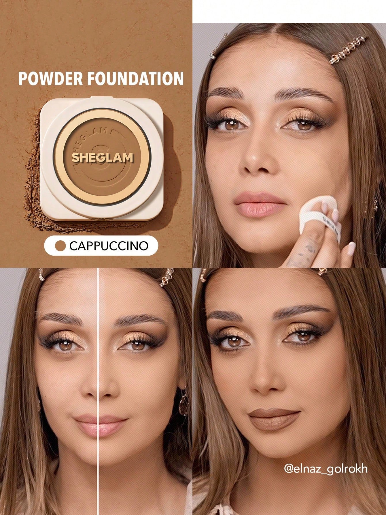 sheglam بودرة أساس skin focus عالية التغطية بورسلين 36 لونًا للتحكم في الزيوت وخالية من العيوب وتغطية كاملة وخفيفة الوزن وبودرة مضغوطة ناعمة غير لامعة وأكثر نعومة ومكياج للوجه تخفيضات هدية عيد الميلاد كريم أساس علامة تجارية جمال مكياج ميكب مستحضرات تجميل 21