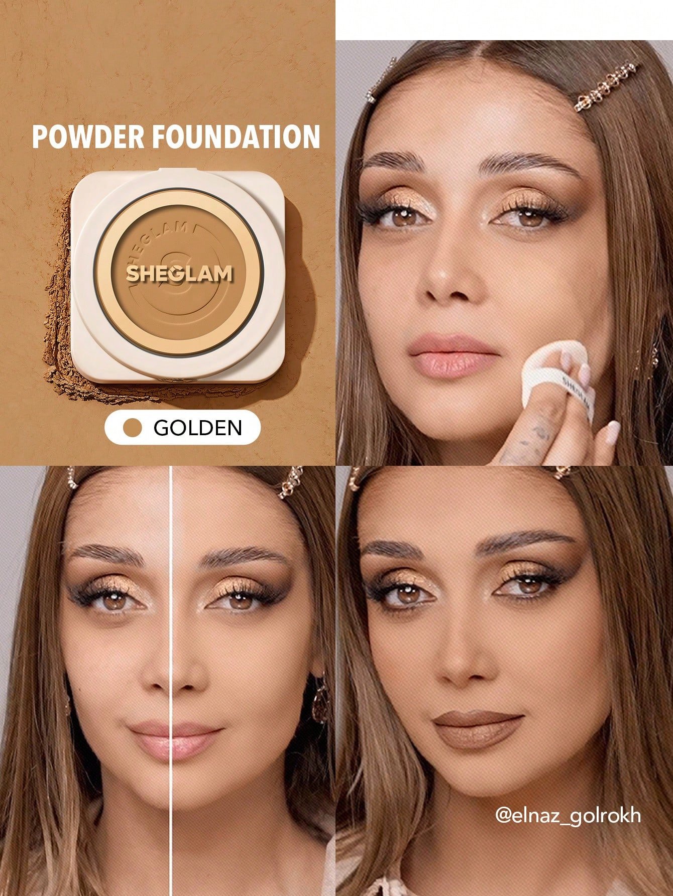 sheglam بودرة أساس skin focus عالية التغطية بورسلين 36 لونًا للتحكم في الزيوت وخالية من العيوب وتغطية كاملة وخفيفة الوزن وبودرة مضغوطة ناعمة غير لامعة وأكثر نعومة ومكياج للوجه تخفيضات هدية عيد الميلاد كريم أساس علامة تجارية جمال مكياج ميكب مستحضرات تجميل 15