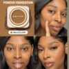 sheglam بودرة أساس skin focus عالية التغطية بورسلين 36 لونًا للتحكم في الزيوت وخالية من العيوب وتغطية كاملة وخفيفة الوزن وبودرة مضغوطة ناعمة غير لامعة وأكثر نعومة ومكياج للوجه تخفيضات هدية عيد الميلاد كريم أساس علامة تجارية جمال مكياج ميكب مستحضرات تجميل 23
