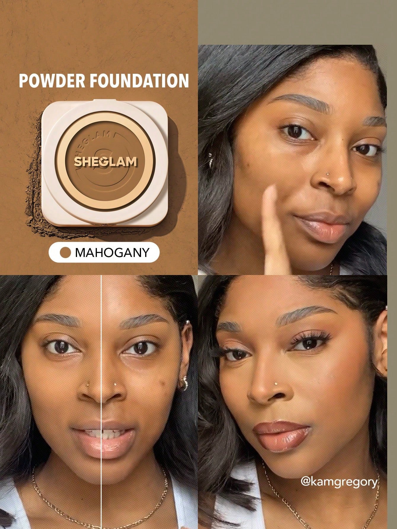sheglam بودرة أساس skin focus عالية التغطية بورسلين 36 لونًا للتحكم في الزيوت وخالية من العيوب وتغطية كاملة وخفيفة الوزن وبودرة مضغوطة ناعمة غير لامعة وأكثر نعومة ومكياج للوجه تخفيضات هدية عيد الميلاد كريم أساس علامة تجارية جمال مكياج ميكب مستحضرات تجميل 23