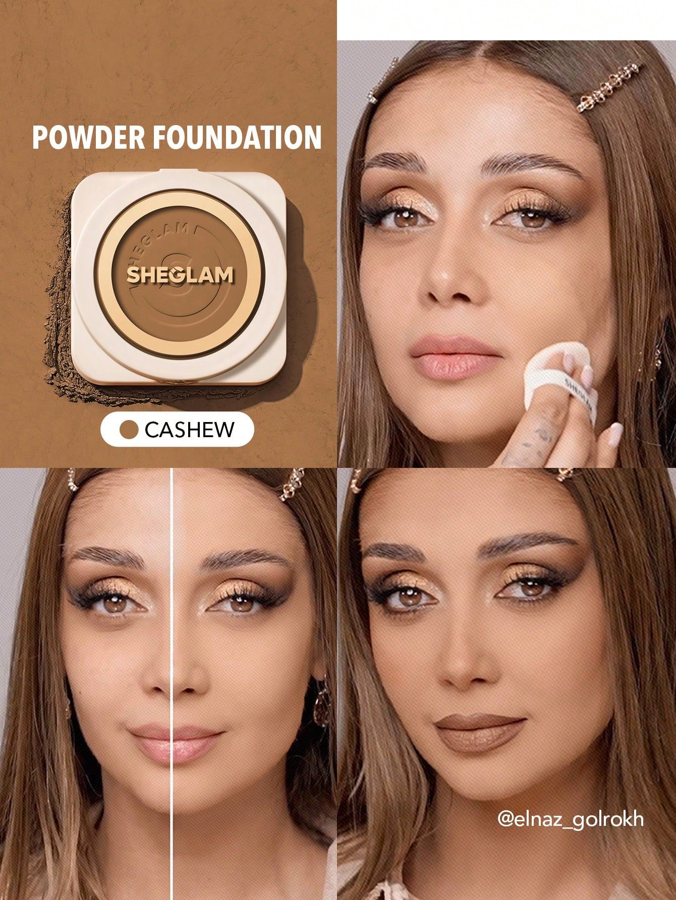 sheglam بودرة أساس skin focus عالية التغطية بورسلين 36 لونًا للتحكم في الزيوت وخالية من العيوب وتغطية كاملة وخفيفة الوزن وبودرة مضغوطة ناعمة غير لامعة وأكثر نعومة ومكياج للوجه تخفيضات هدية عيد الميلاد كريم أساس علامة تجارية جمال مكياج ميكب مستحضرات تجميل 20