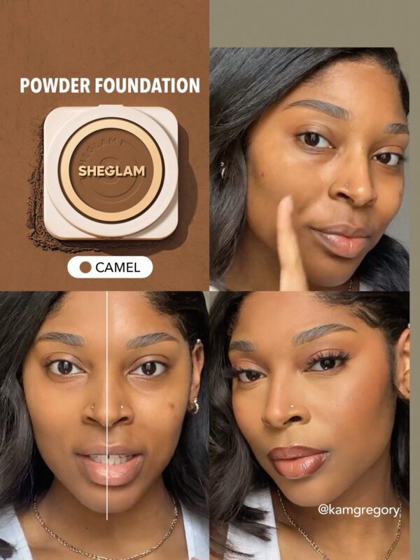 sheglam بودرة أساس skin focus عالية التغطية بورسلين 36 لونًا للتحكم في الزيوت وخالية من العيوب وتغطية كاملة وخفيفة الوزن وبودرة مضغوطة ناعمة غير لامعة وأكثر نعومة ومكياج للوجه تخفيضات هدية عيد الميلاد كريم أساس علامة تجارية جمال مكياج ميكب مستحضرات تجميل 25