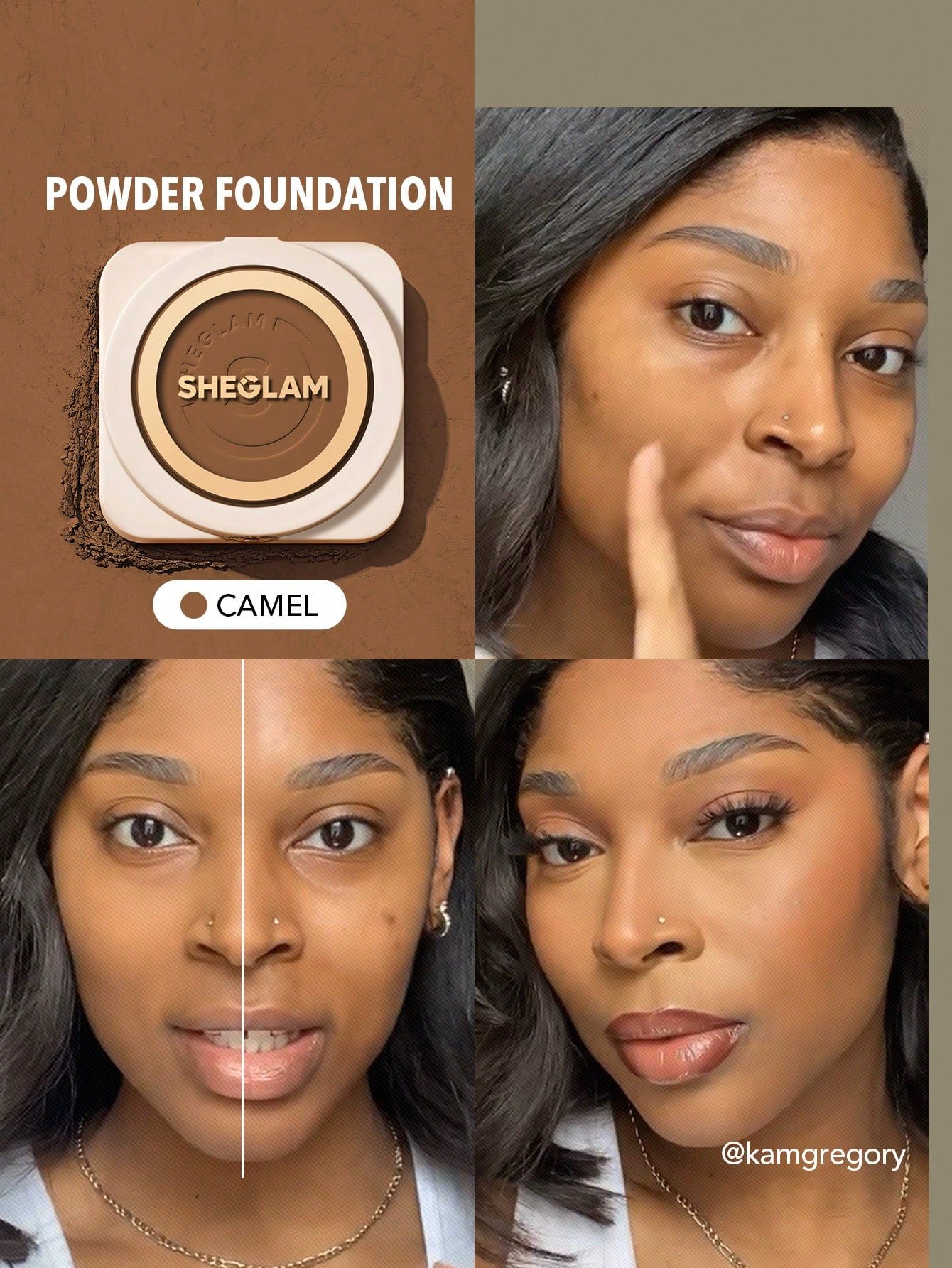 sheglam بودرة أساس skin focus عالية التغطية بورسلين 36 لونًا للتحكم في الزيوت وخالية من العيوب وتغطية كاملة وخفيفة الوزن وبودرة مضغوطة ناعمة غير لامعة وأكثر نعومة ومكياج للوجه تخفيضات هدية عيد الميلاد كريم أساس علامة تجارية جمال مكياج ميكب مستحضرات تجميل 25