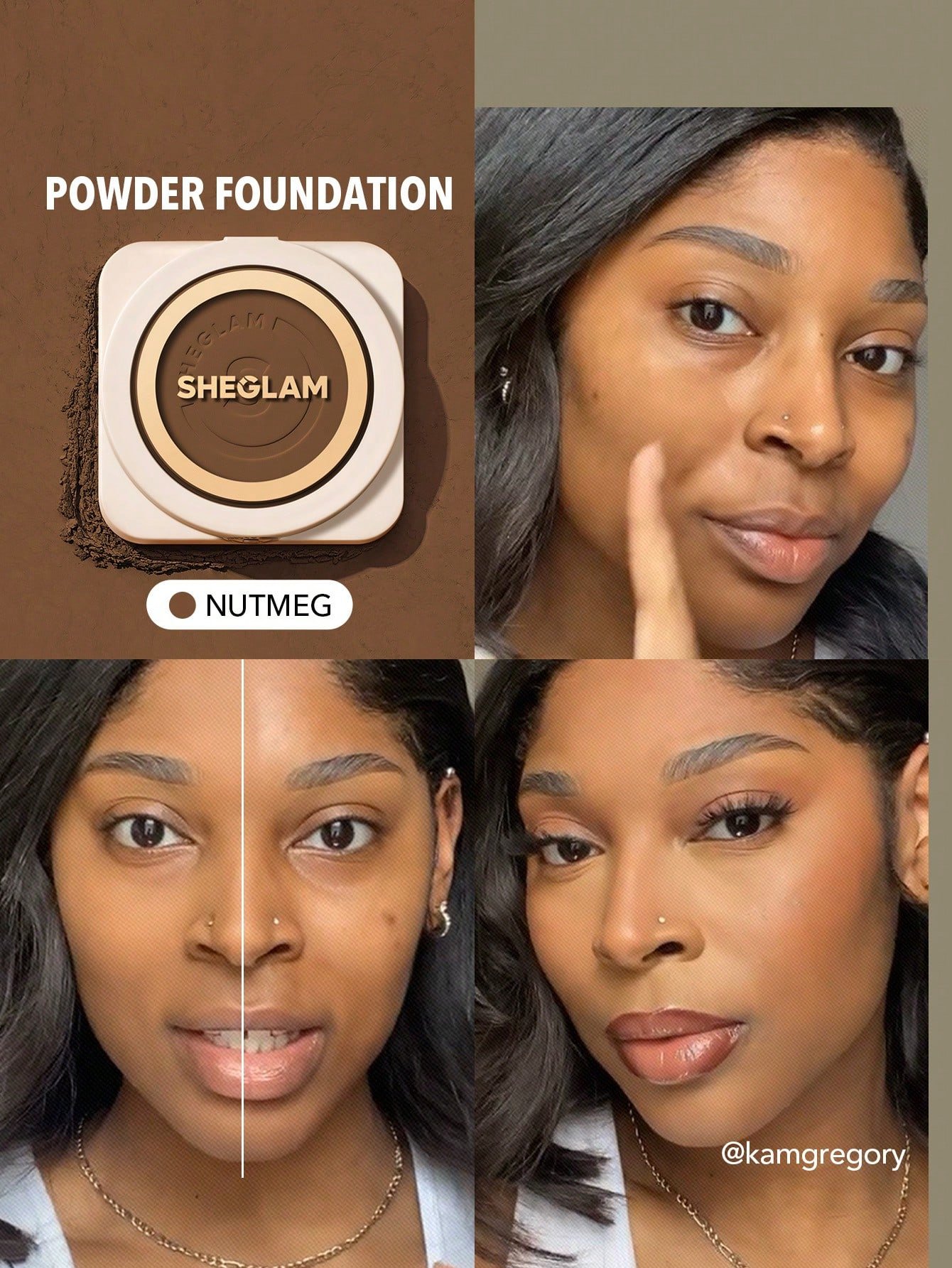 sheglam بودرة أساس skin focus عالية التغطية بورسلين 36 لونًا للتحكم في الزيوت وخالية من العيوب وتغطية كاملة وخفيفة الوزن وبودرة مضغوطة ناعمة غير لامعة وأكثر نعومة ومكياج للوجه تخفيضات هدية عيد الميلاد كريم أساس علامة تجارية جمال مكياج ميكب مستحضرات تجميل 27