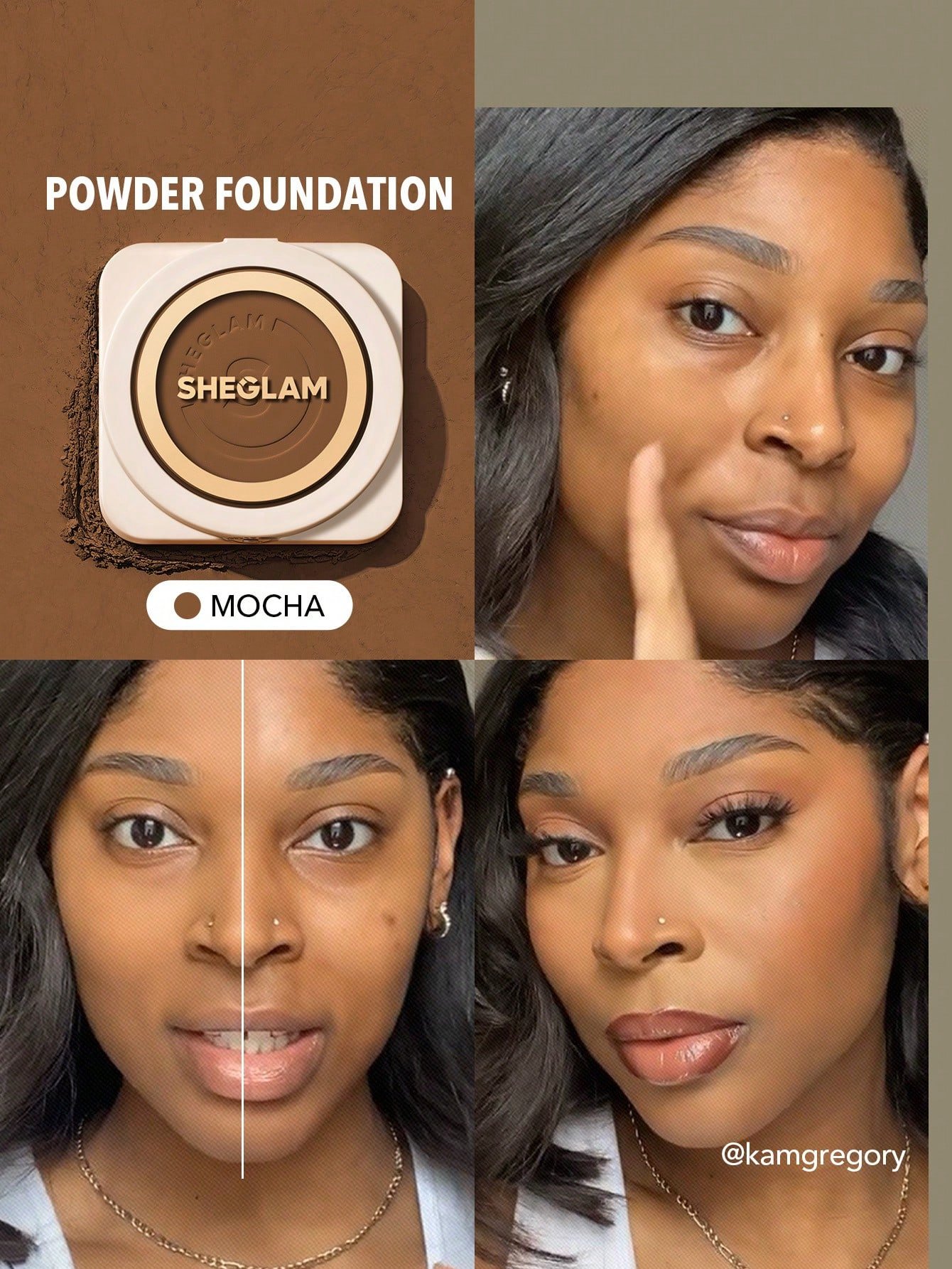 sheglam بودرة أساس skin focus عالية التغطية بورسلين 36 لونًا للتحكم في الزيوت وخالية من العيوب وتغطية كاملة وخفيفة الوزن وبودرة مضغوطة ناعمة غير لامعة وأكثر نعومة ومكياج للوجه تخفيضات هدية عيد الميلاد كريم أساس علامة تجارية جمال مكياج ميكب مستحضرات تجميل 26