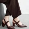 cuccoo bizchic طرف حذاء إمرأة مدبب مناسب للنساء ذو كعب سميك عالي وعقدة من المطاط الناعم باللون الأسود، مناسب للذهاب إلى العمل، التاريخ، الحفلات، الزفاف، والمناسبات 4